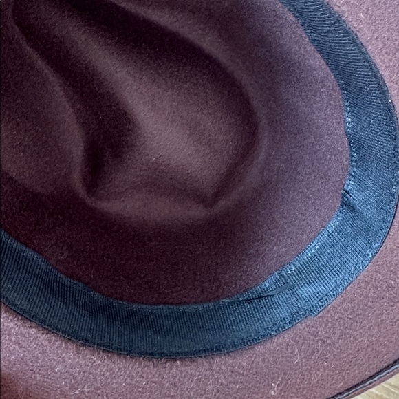 Brown Wool Felt Fedora Hat - Picture 3 of 3